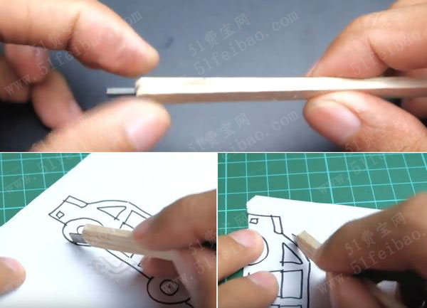 教你如何快速制作一把diy美工刀 废物利用手工diy小制作 51费宝网