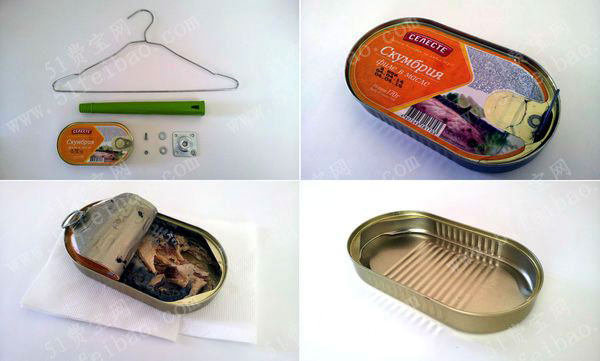 利用废弃的食品罐头盒DIY电烙铁架