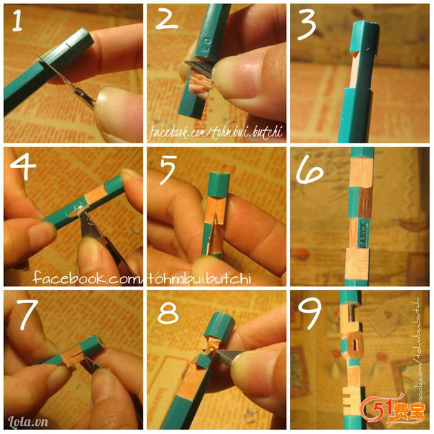 用铅笔头做木雕刻制作教程