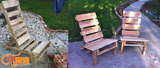 用旧物做木工，物流托盘改造休闲椅子