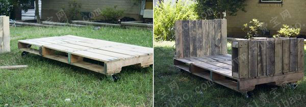 旧木板托盘diy改造制作单人床教程