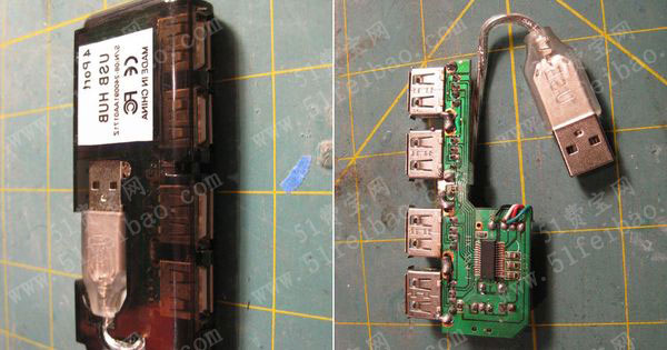 薄荷糖铁盒制作USB集线器USB Hub