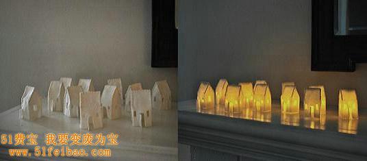 布艺创意制作DIY，照亮黑暗的温馨小屋夜灯