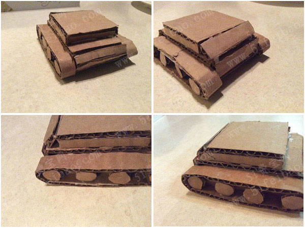 diy硬纸板坦克玩具模型