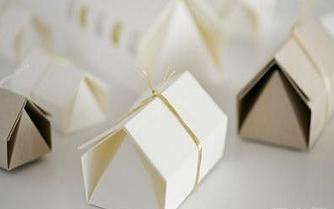 用卡纸折叠小屋造型礼品盒