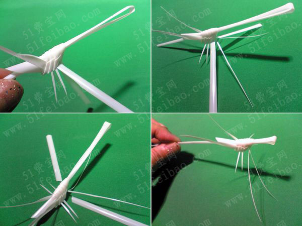 废吸管编织蟋蟀制作方法详情过程