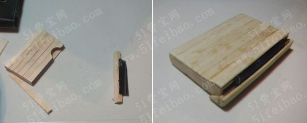 冰棍棍雪糕棍手工制作做自制名片盒