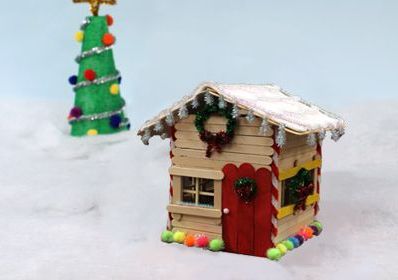 雪糕棍做梦里圣诞小屋