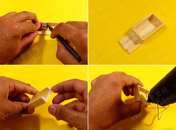 冰棍棒diy5伏乾电池转接盒/电池仓做法 - 废物利用手工diy小制作 - 51