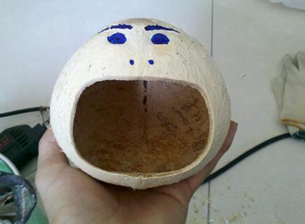 生活创意DIY之为小仓鼠做一个温馨的椰壳屋