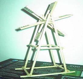 变废为宝！用一次性筷子做的精致仿真水车