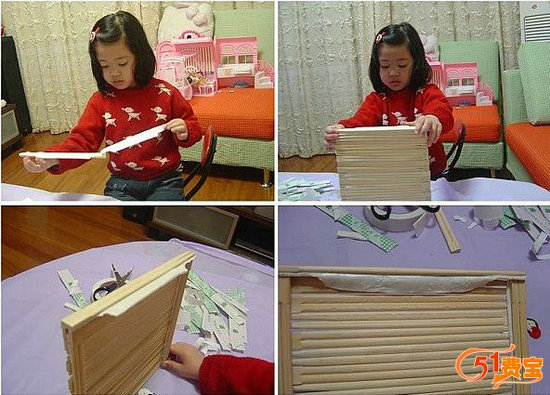 如何用一次性筷子做相框