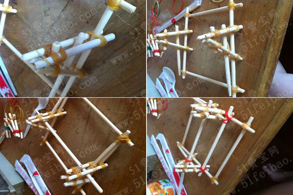 免洗筷手工制作投石机/DIY投掷器玩具