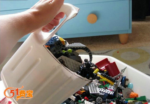 饮料罐改造玩具收纳筐