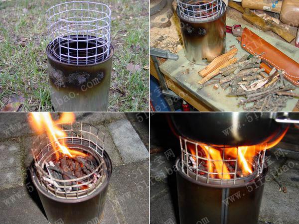 利用油漆桶及废铁罐做行军火炉教程