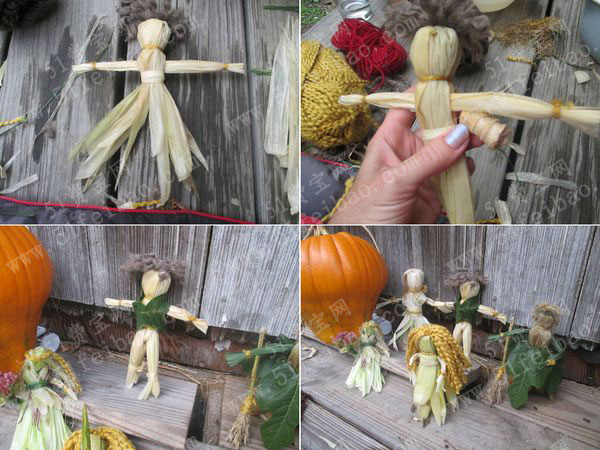 玉米皮娃娃手工制作教程大全|DIY玉米皮编织娃娃