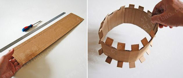 用硬纸板做的diy牛仔罗宾汉小圆帽 - 废物利用手工diy小制作 - 51费宝