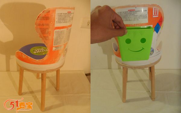 怎么利用油漆桶DIY环保靠背椅