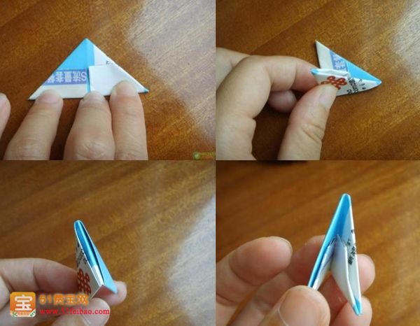 三角插手工：用广告纸做菠萝笔筒教程