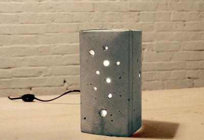 创意包装盒设计制作的水泥混凝土台灯diy教程