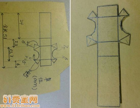 如何DIY纸盒人图解教程（含各细节详细尺寸）