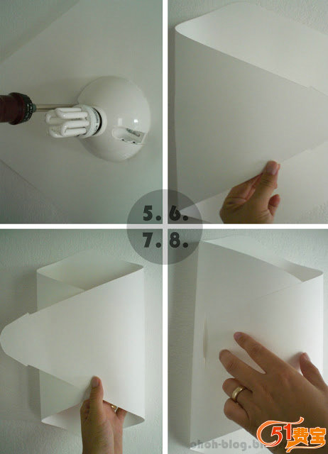 一张纸营造柔和壁灯罩效果