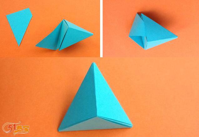 怎样折纸做彩虹小金字塔