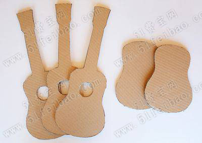 硬纸板手工制作儿童diy吉他