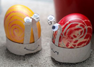 儿童手工小制作之DIY鸡蛋壳蜗牛