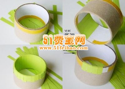 用封箱带纸芯做带香味的小花篮