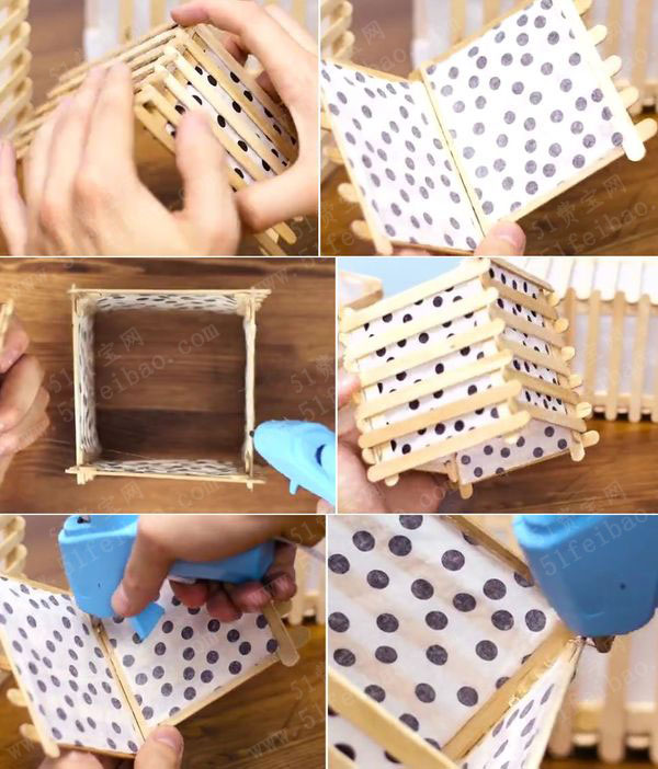 自制冰棍棒午夜蜡烛灯罐灯笼