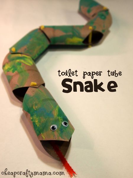 儿童手工课：有纸芯做儿童玩具蛇