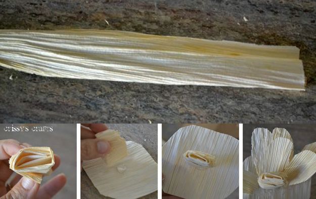 怎么利用玉米皮做包装手工花