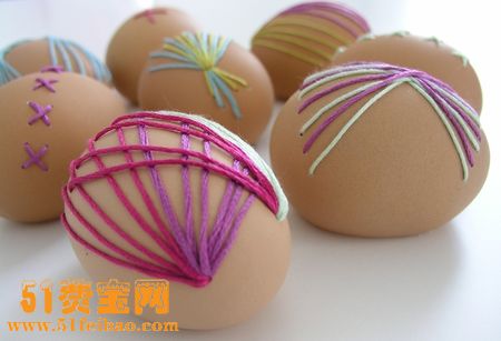 利用空蛋壳如何做刺绣蛋壳摆件