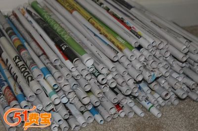 51费宝网：报纸DIY做鸟巢灯罩教程