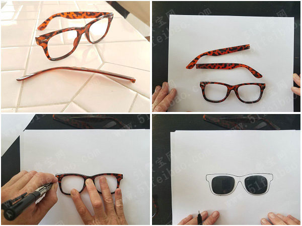 自制个性diy太阳眼镜 - 废物利用手工diy小制作 - 51费宝网(繁体版)