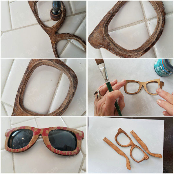自制个性diy太阳眼镜 - 废物利用手工diy小制作 - 51费宝网(繁体版)