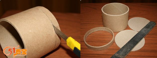 怎么样使用纸芯和竹筷手工DIY圆桶收纳罐