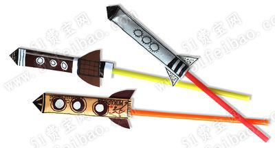 废牙签包装袋diy吹箭小火箭教程