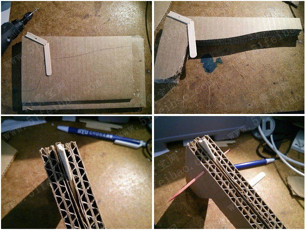 diy好玩瓦楞纸板玩具枪图解教学 - 废物利用手工diy小制作 - 51费宝网