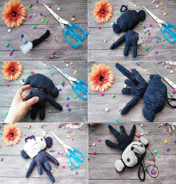 用旧毛衣diy可爱的猴子玩偶