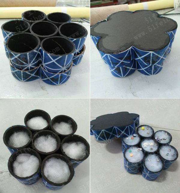 卫生纸卷筒diy美美哒首饰盒