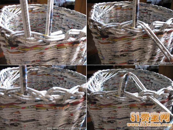 废旧报纸做纸编收纳筐详情做法教程