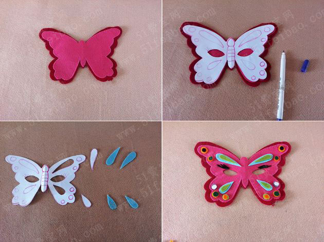 蝴蝶面具制作方法图解图片