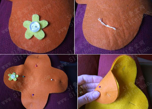 卡哇伊的手工不织布便携针线包制作图解详情