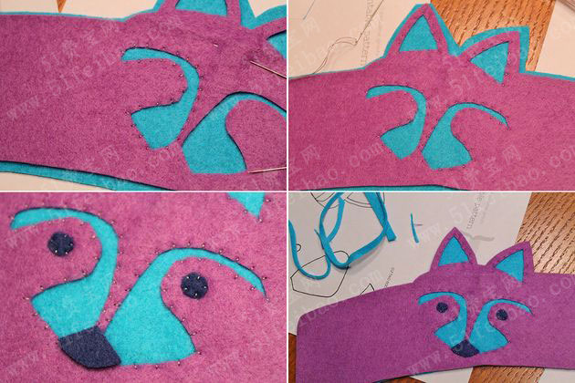 不织布入门作品做diy小狐狸热饮纸杯外套