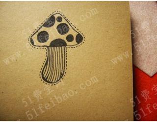 用不织布毛毡DIY小蘑菇钥匙圈挂饰