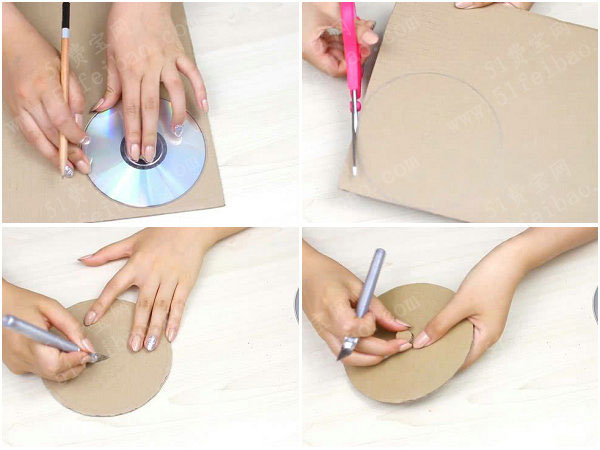 硬纸板diy甜甜圈手机底座支架