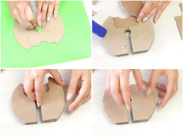 硬纸板diy甜甜圈手机底座支架