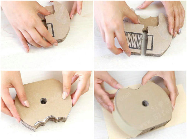 硬纸板diy甜甜圈手机底座支架